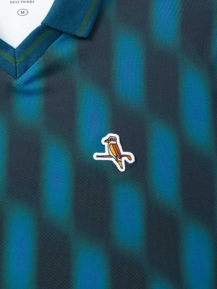 Walker Golf Things Night Check V Polo - Midnight