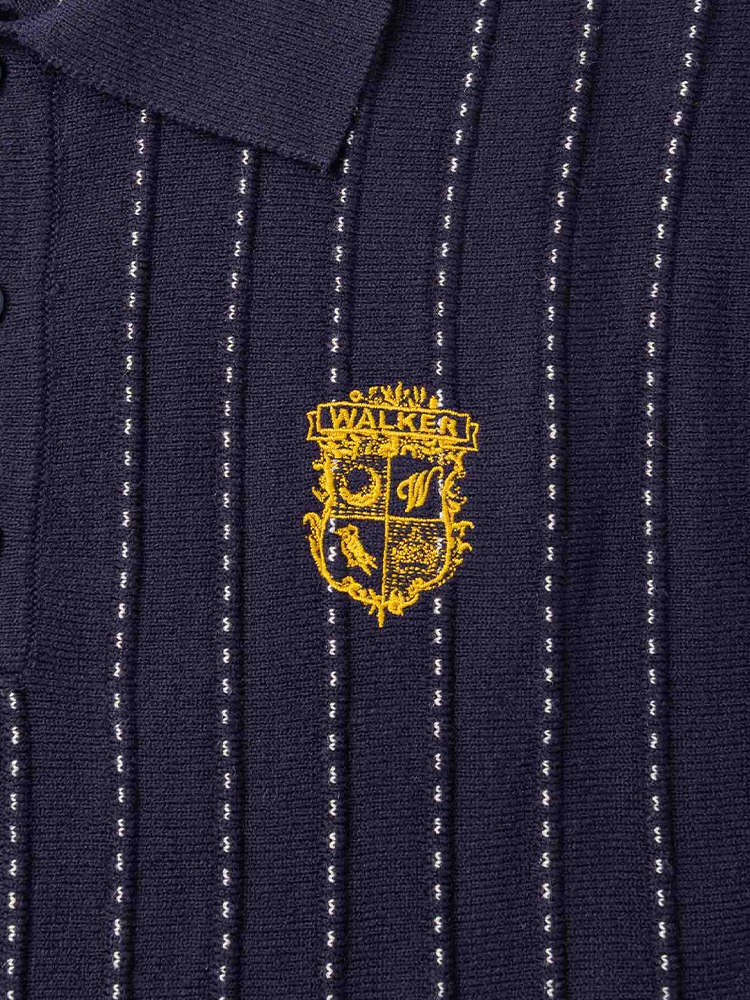 Walker Golf Things Fine Knotch Polo - Navy