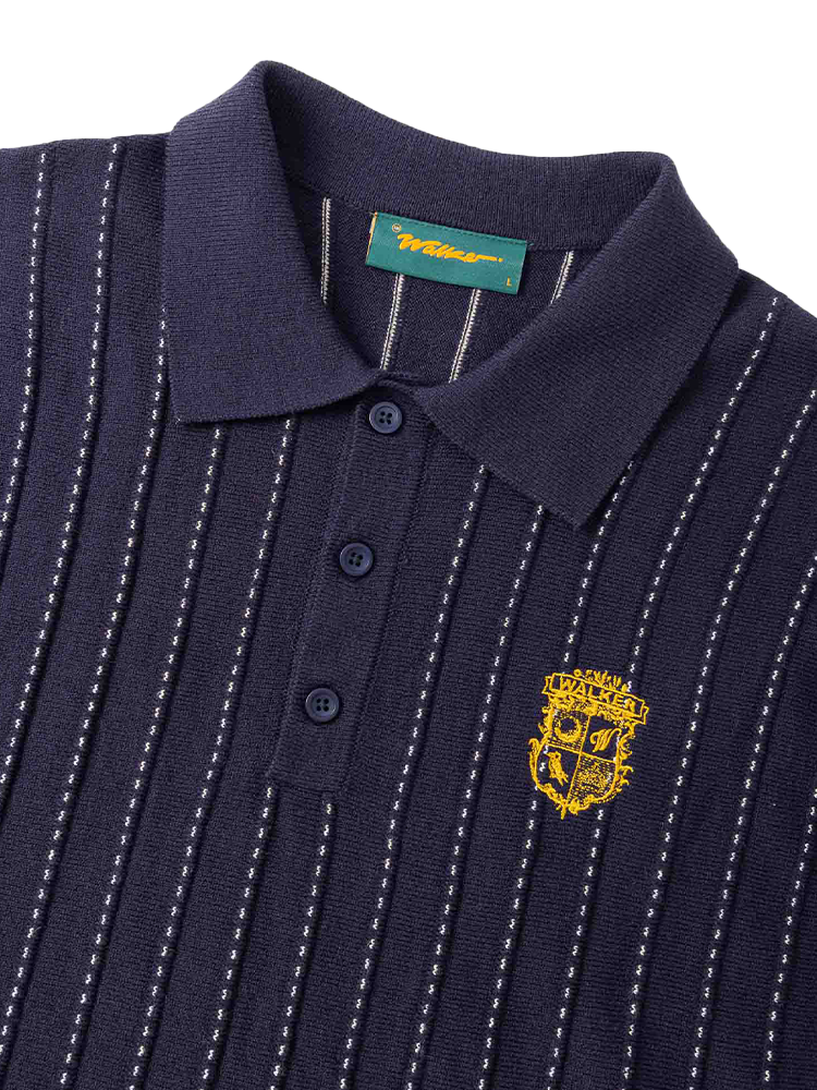 Walker Golf Things Fine Knotch Polo - Navy