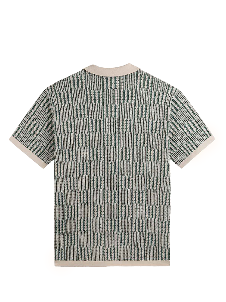 Walker Golf Things Cable Check Polo - Forest
