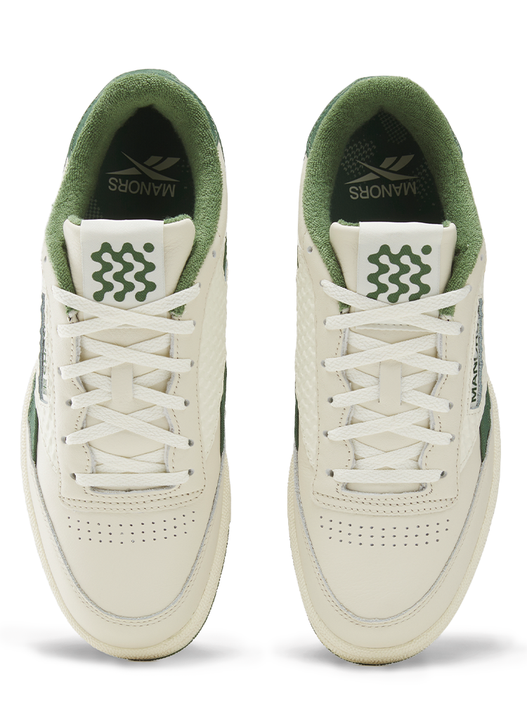 Reebok Club C Revenge x Manors Golf Shoes - Vintage Chalk/Legacy Green/Linen