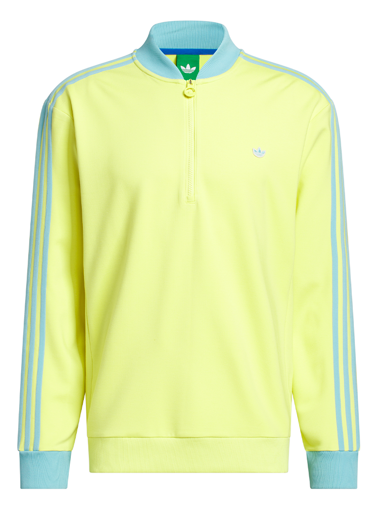 adidas Originals 3-Stripe 1/4 Zip - Pure Lemon