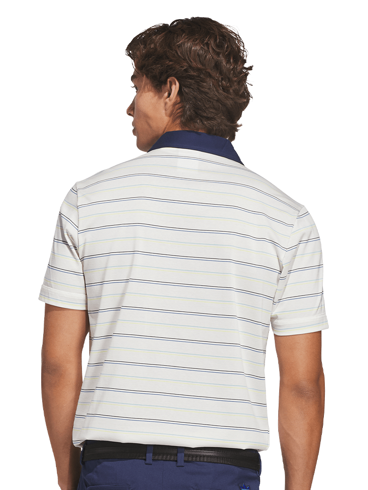 adidas Originals Archive Stripe Polo - Chalk White/Pure Lemon