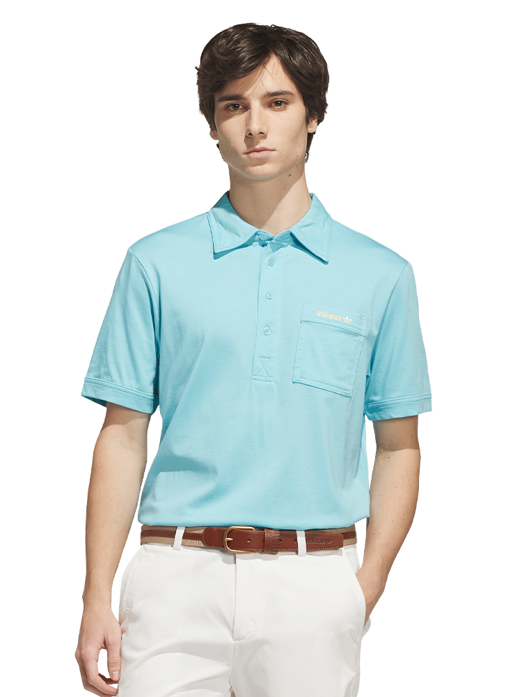 adidas Originals Pocket Polo - Light Aqua