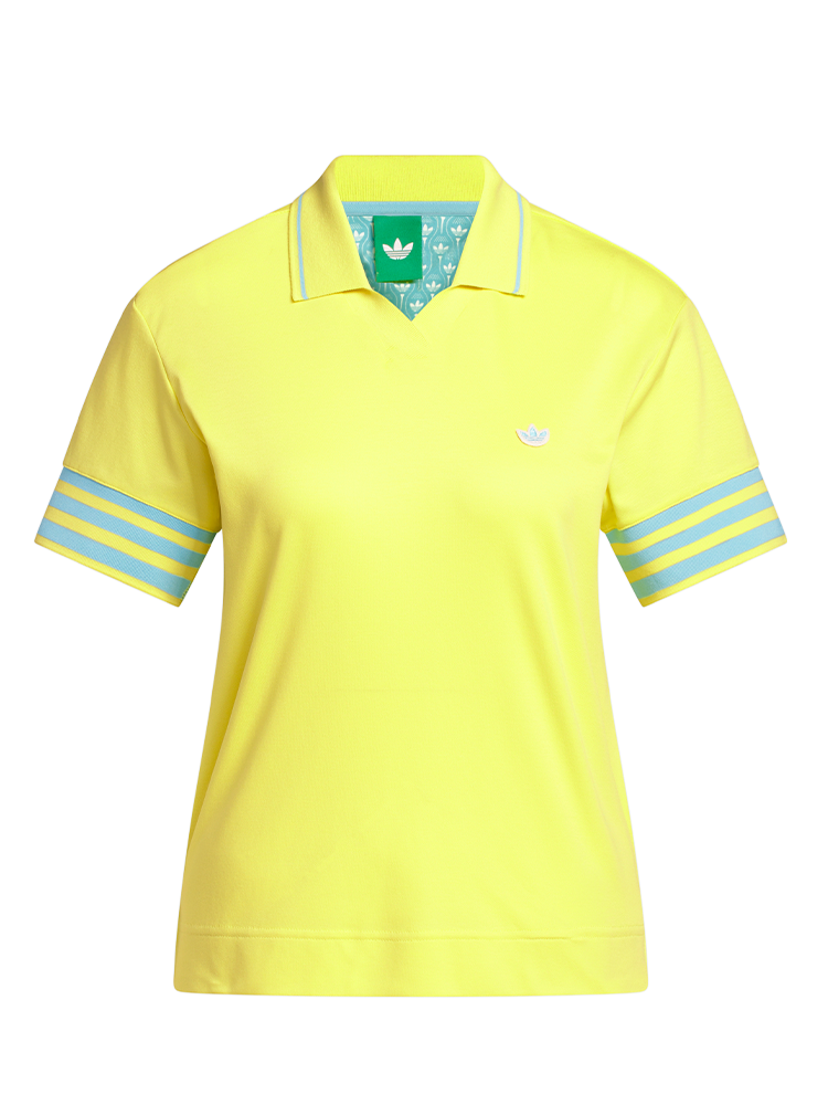 adidas Originals Womens 3-Stripe Polo - Pure Lemon