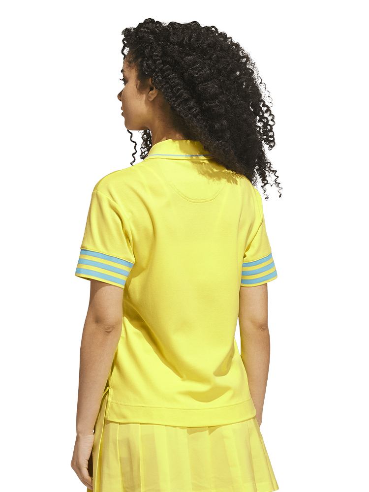 adidas Originals Womens 3-Stripe Polo - Pure Lemon