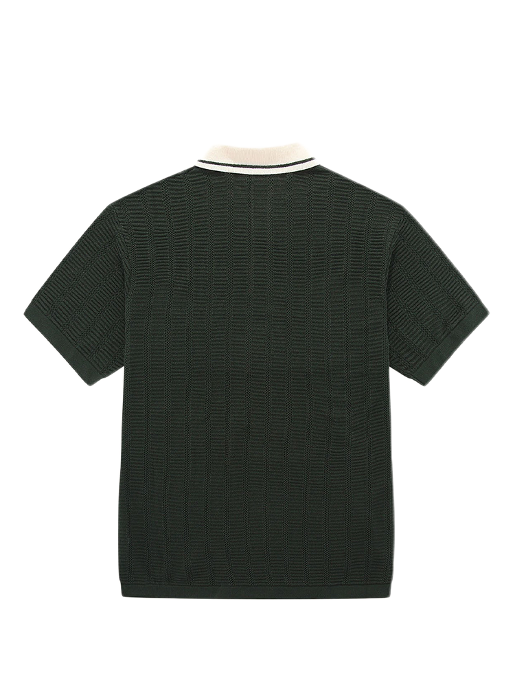Walker Golf Things Kooka Knit Polo - Pine/Cream