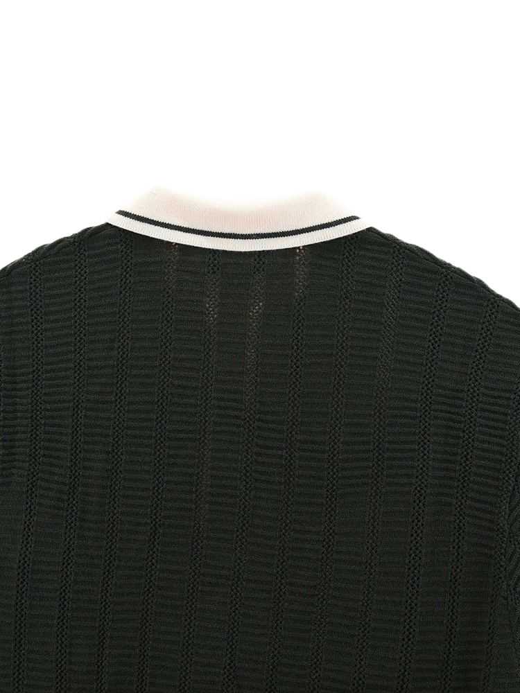 Walker Golf Things Kooka Knit Polo - Pine/Cream