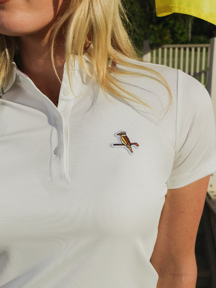 Walker Golf Things Womens Kooka Performance Polo - White