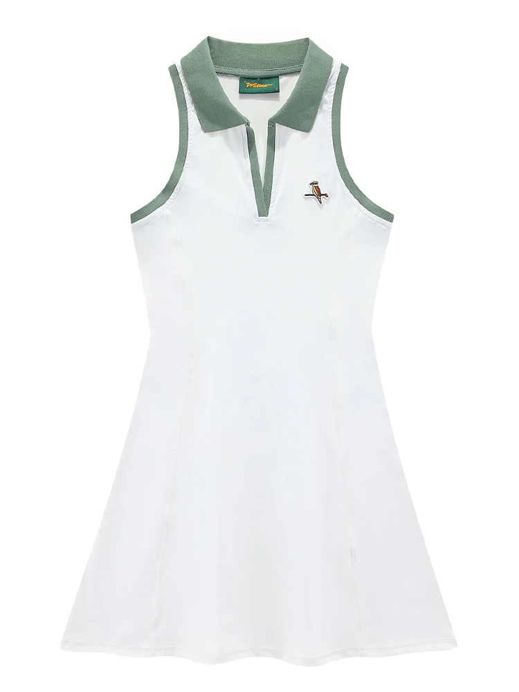 Walker Golf Things Womens Fairway Dress - White/Moss