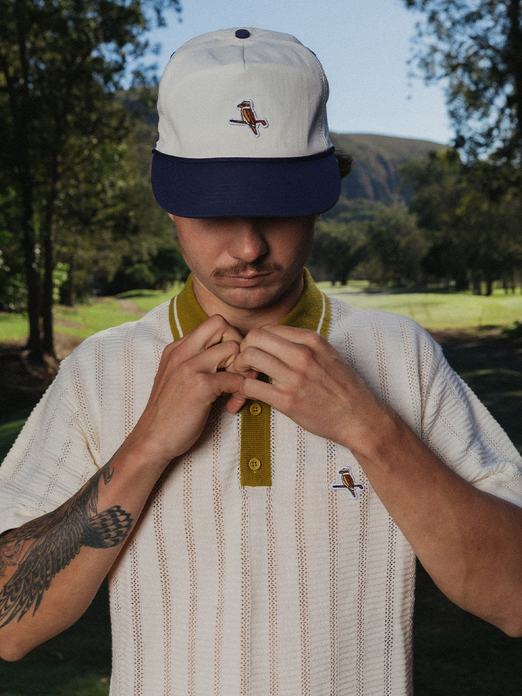 Walker Golf Things Kooka Nylon Cap - White/Navy