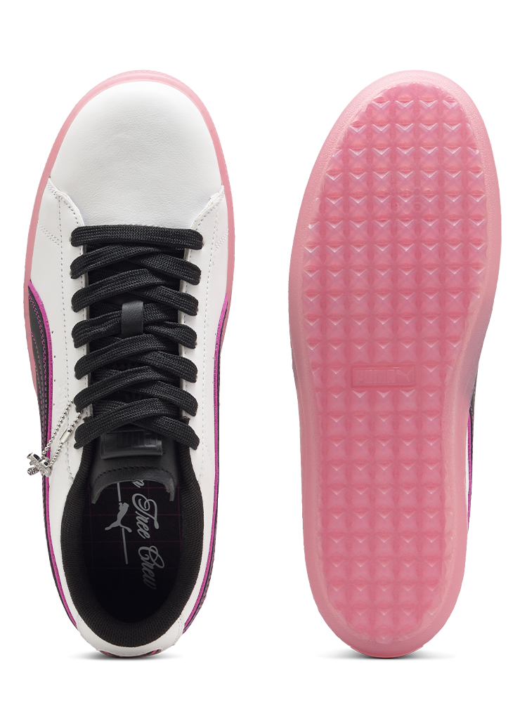 Puma x Palm Tree Crew Suede G Golf Shoes - Puma White/Glowing Pink