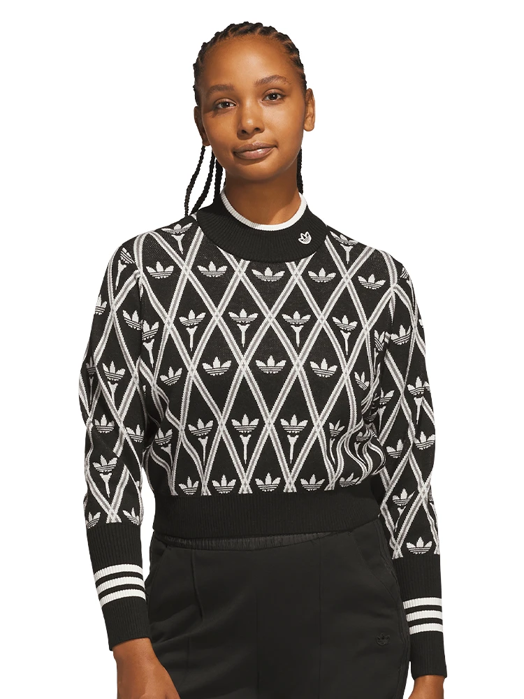 adidas Originals Women's Trefoil Turtleneck Jumper - Black