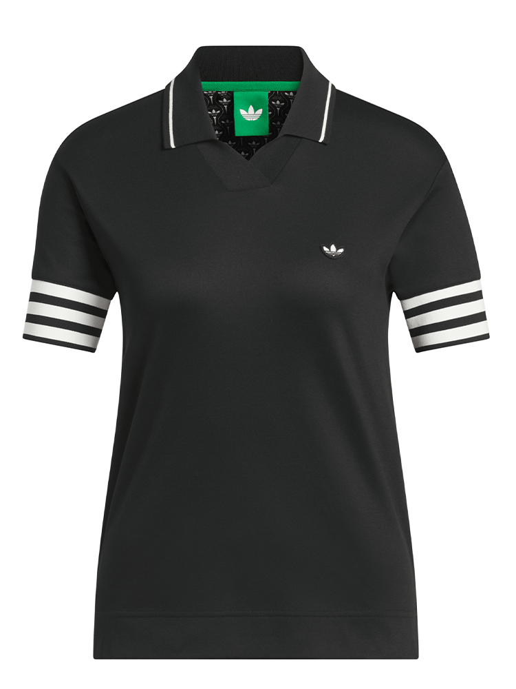 adidas Originals Womens 3-Stripe Polo - Black