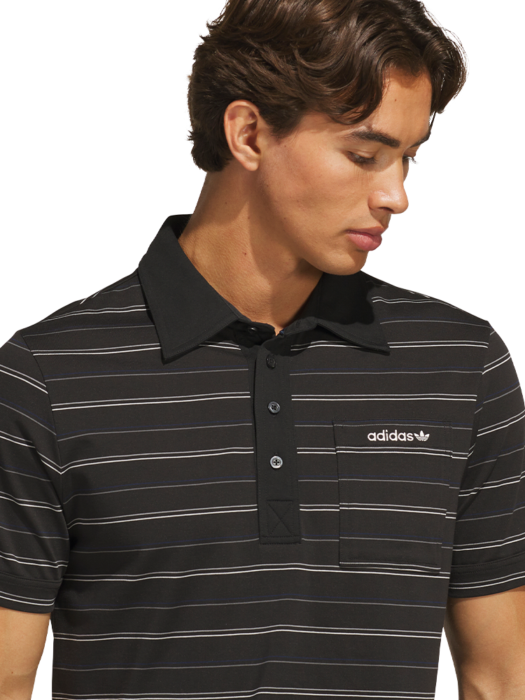 adidas Originals Archive Stripe Polo - Black