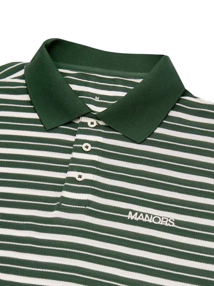 Manors Golf GOAT Pique Polo - Pine Green