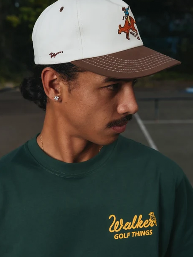 Walker Golf Things Cursive T-Shirt - Forest