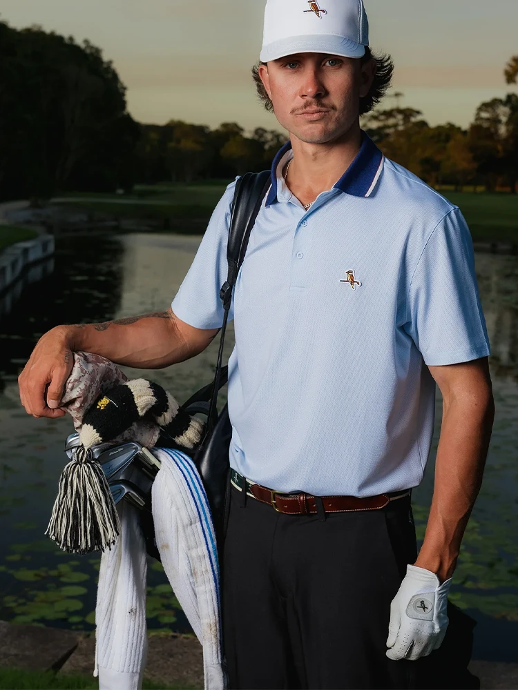 Walker Golf Things Members Polo - Sky