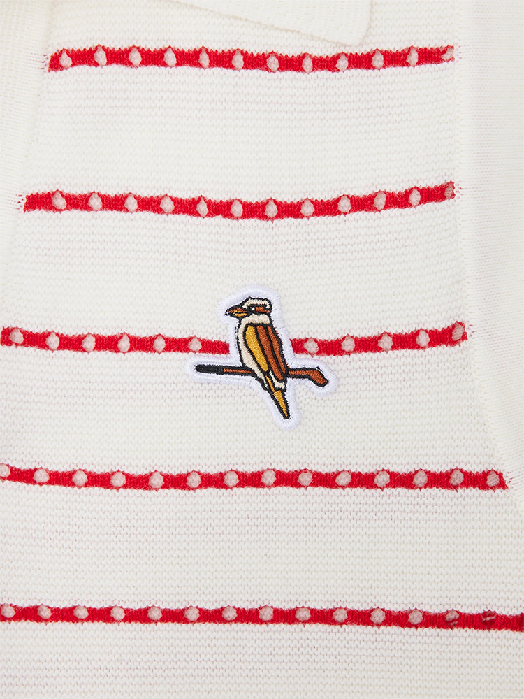 Walker Golf Things Women's Links Knit Polo - White/Red