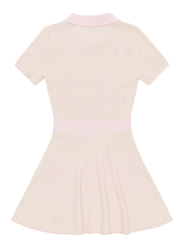 Walker Golf Things Women's Links Knit Dress - Pink/White