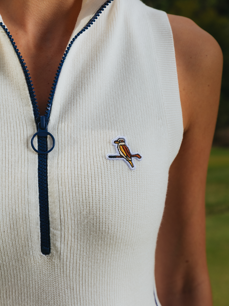 Walker Golf Things Women's Match Play Knit Dress - White/Navy