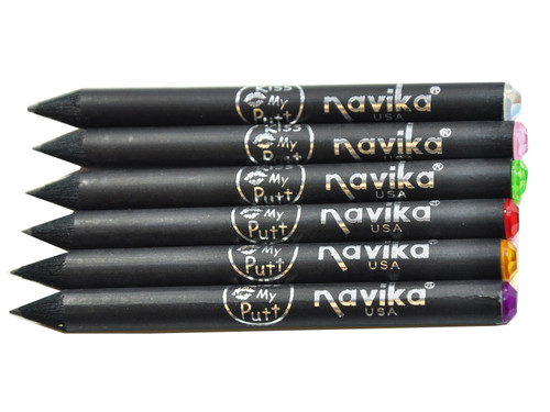 Navika Crystal Pack Of 6 Golf Pencils