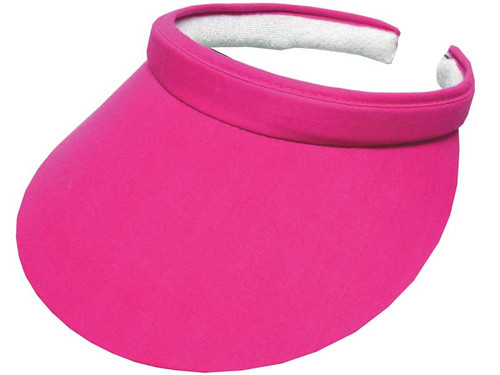 Poppi By Avenel Ladies Clip Visor With Green Under - Pink