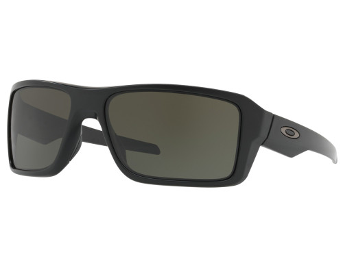 Oakley Double Edge Sunglasses - Matte Black w/ Dark Grey