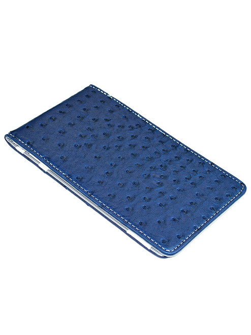 On Par Scorecard Holder Ostrich Print Navy/Grey