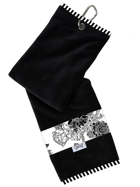 Glove It Towel - Black & White Rose
