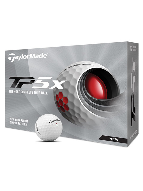 TaylorMade TP5x Golf Balls - 1 Dozen White