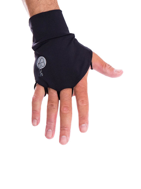 SParms Sun Protection Palmless Gloves - Black