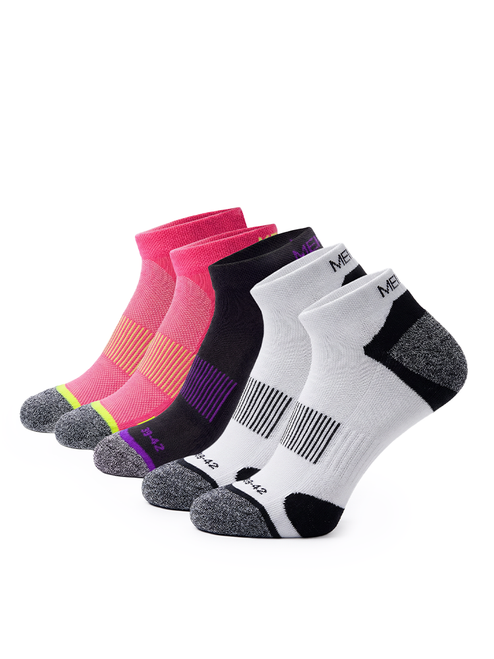 Meikan 5 Pack Women's Low Cut Performance Sports Socks - Multi