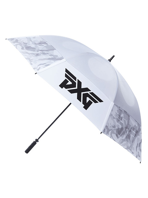 PXG Dual Canopy Fairway Camo Umbrella - White