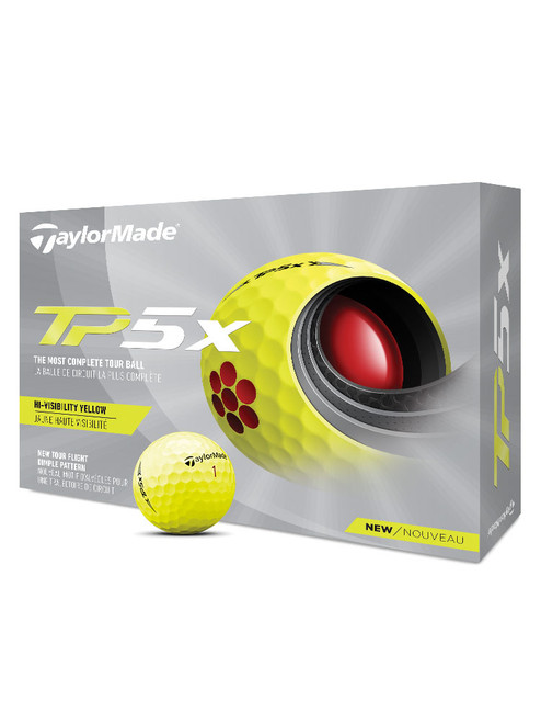 TaylorMade TP5x Golf Balls - 1 Dozen Yellow