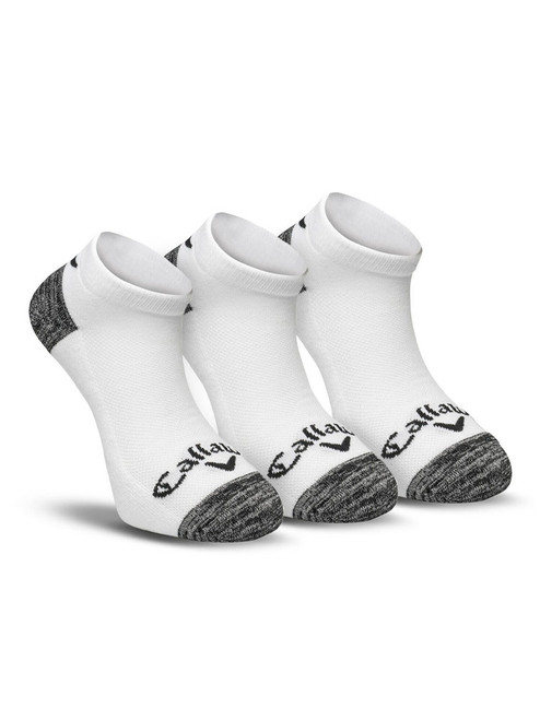 Callaway Sports Low Cut 3 Pack Socks - White