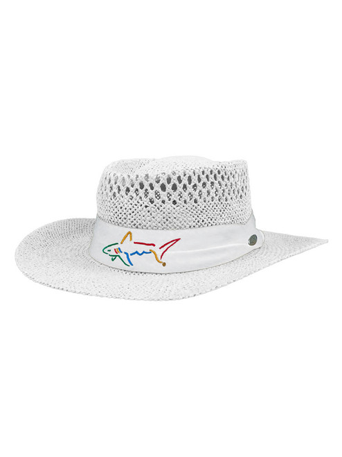 Greg Norman Signature Straw Hat - White