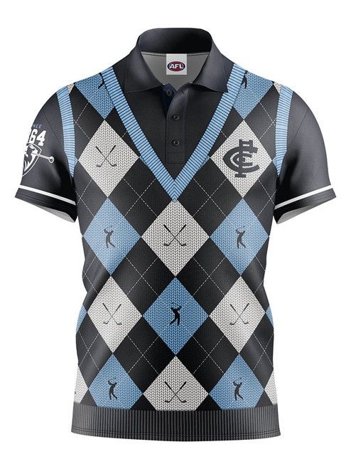 Official AFL Fairway Golf Polo Shirt - Carlton Blues