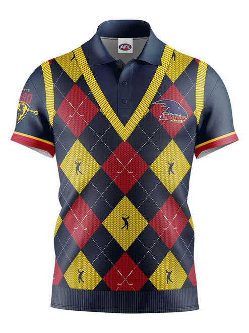 Official AFL Fairway Golf Polo Shirt - Adelaide Crows