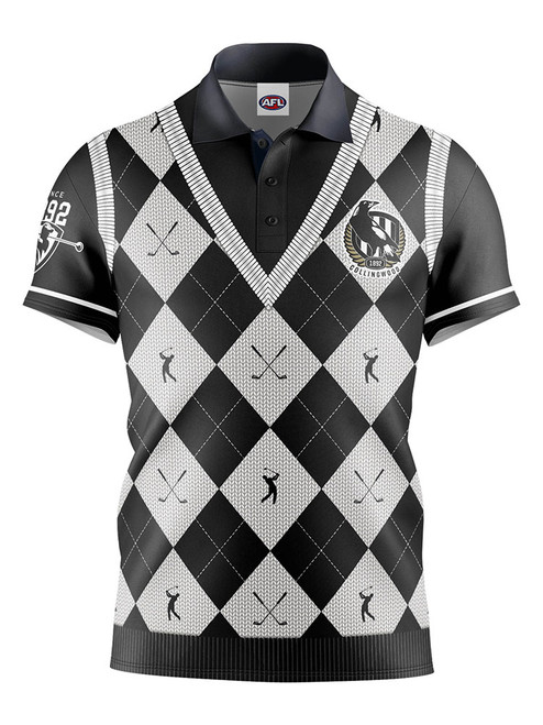 Official AFL Fairway Golf Polo Shirt - Collingwood Magpies