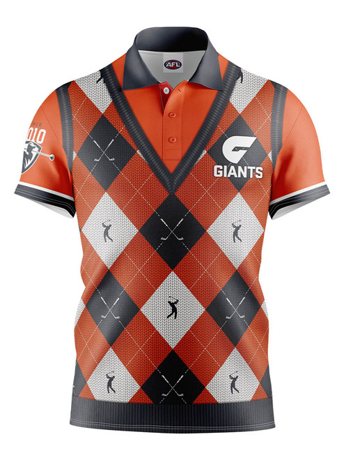 Official AFL Fairway Golf Polo Shirt - GWS Giants