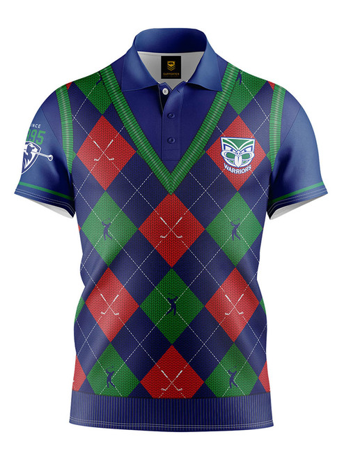 Official NRL Fairway Golf Polo Shirt - NZ Warriors