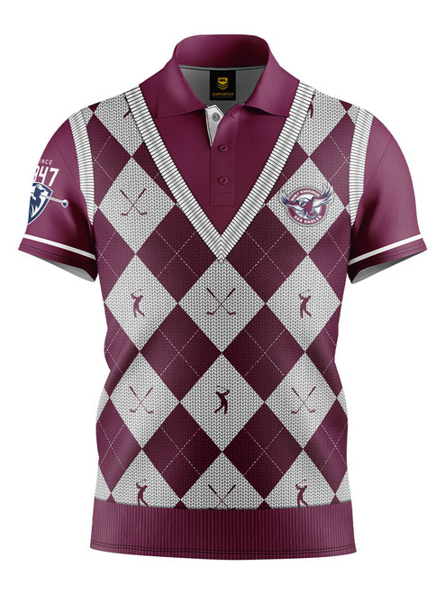 Official NRL Fairway Golf Polo Shirt - Manly Sea Eagles
