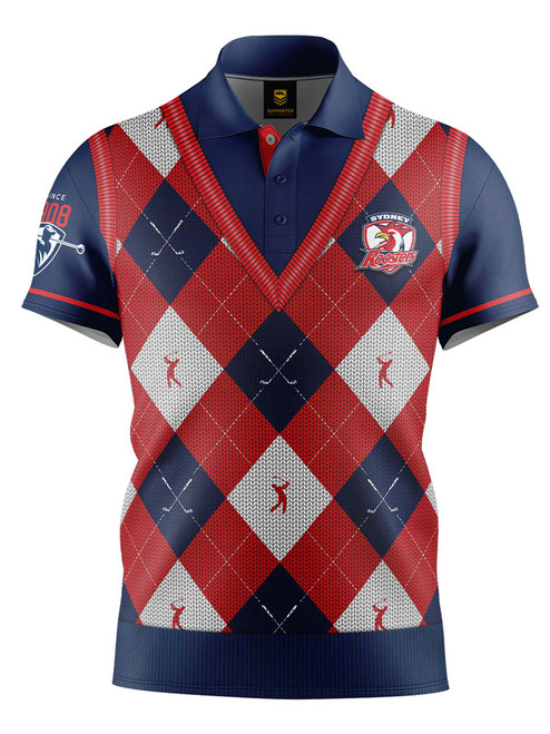 Official NRL Fairway Golf Polo Shirt - Sydney Roosters