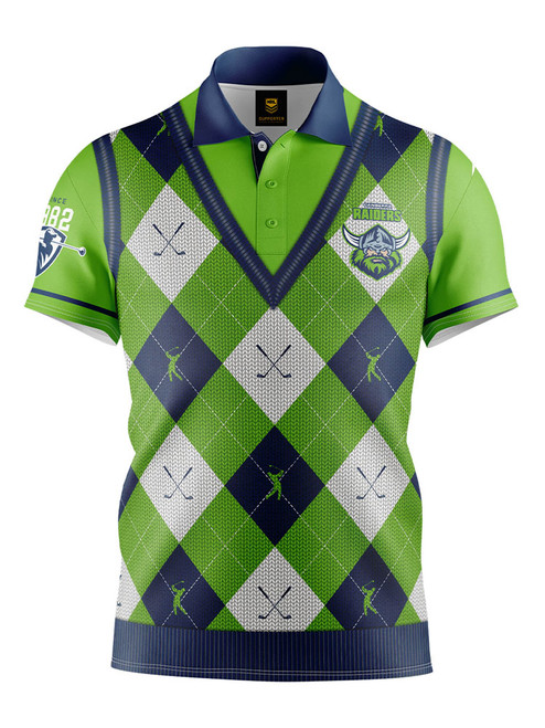 Official NRL Fairway Golf Polo Shirt - Canberra Raiders