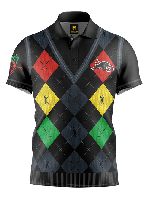 Official NRL Fairway Golf Polo Shirt - Penrith Panthers