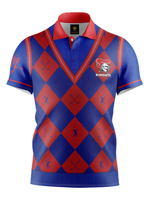 Official NRL Fairway Golf Polo Shirt - Newcastle Knights
