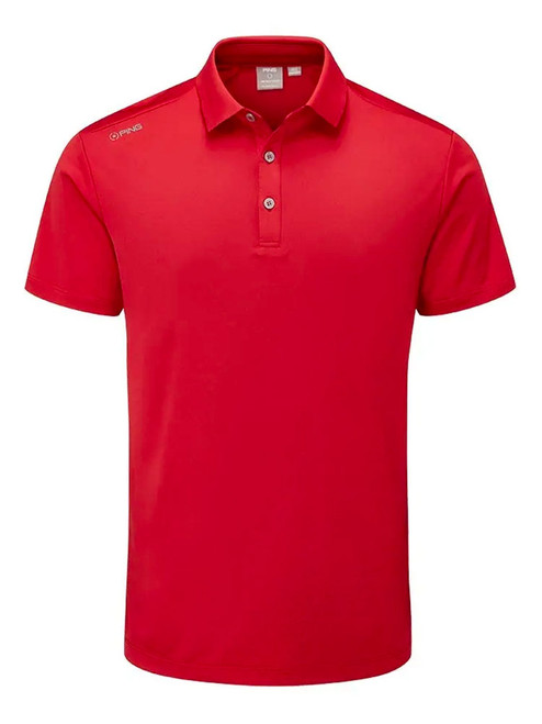 Ping Lindum Tailored Fit Polo - Rich Red