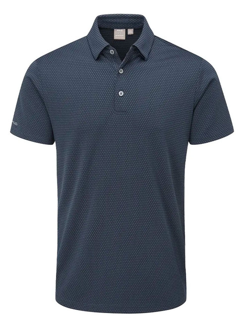 Ping Halcyon Tailored Fit Polo - Oxford Blue Multi