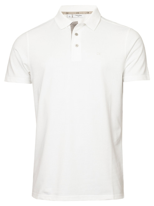 Calvin Klein Performance Crosstown Pique Polo Shirt - White